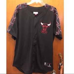Mitchell & Ness Chicago Bulls Black Mesh Jersey